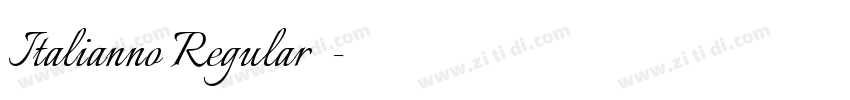 Italianno Regular免费字体转换
